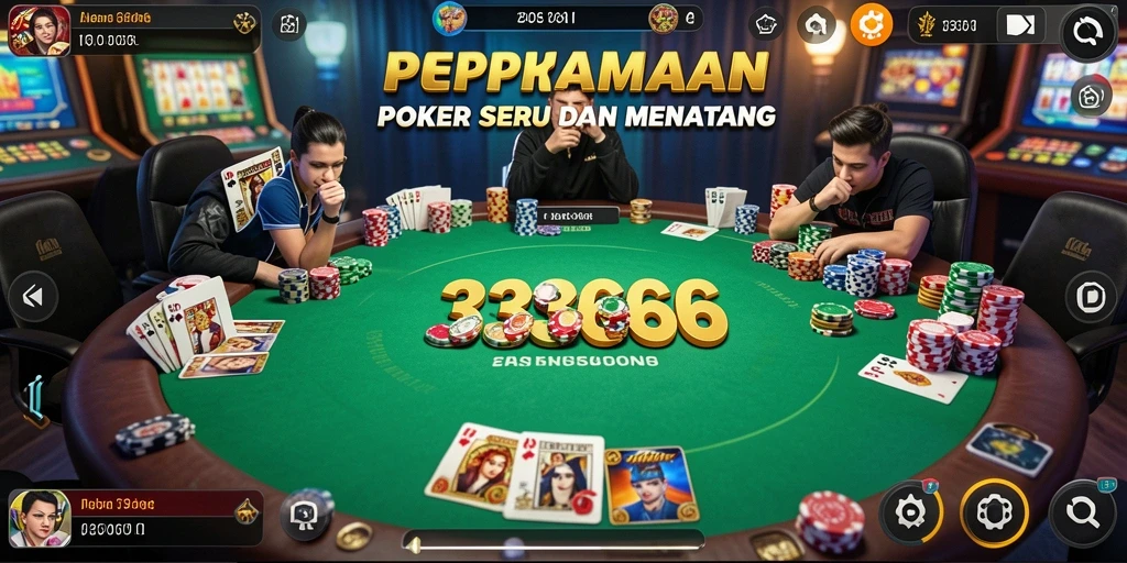Tampilan menarik dari gameplay Poker di 333666.
