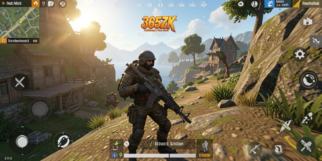 Screenshot gameplay 365ZK menampilkan petualangan epik di dunia terbuka.
