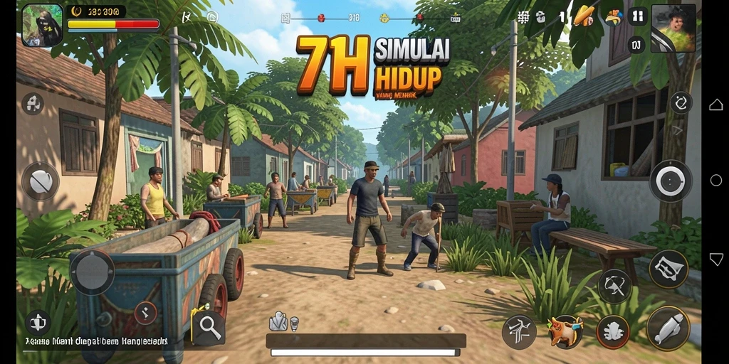 Screenshot gameplay 71H menunjukkan interaksi karakter dan grafis yang menawan.