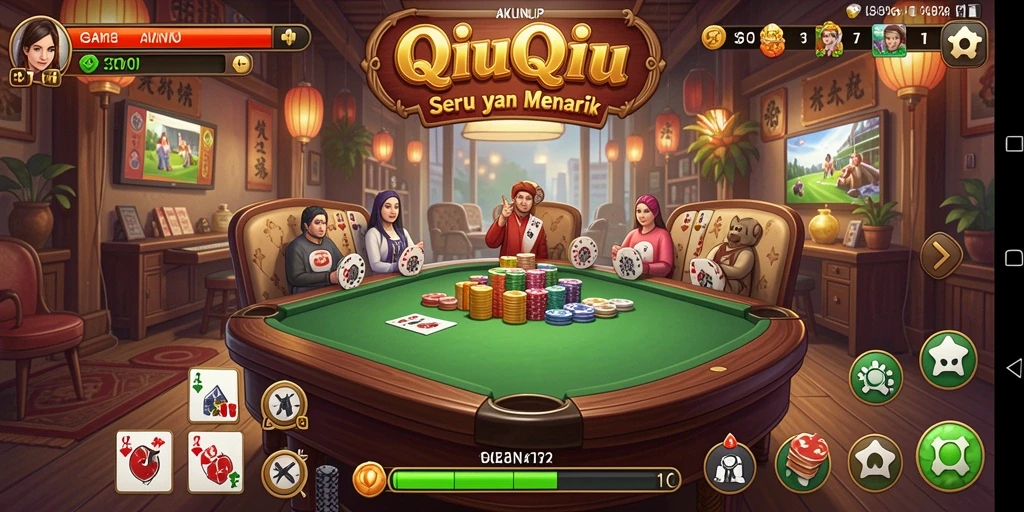 Tampilan gameplay QiuQiu yang mengasyikkan dan interaktif.