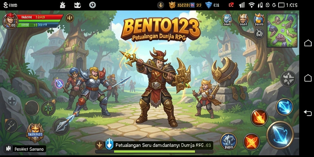 Screenshot BENTO123 menunjukkan aksi pertarungan yang mendebarkan dalam dunia RPG.