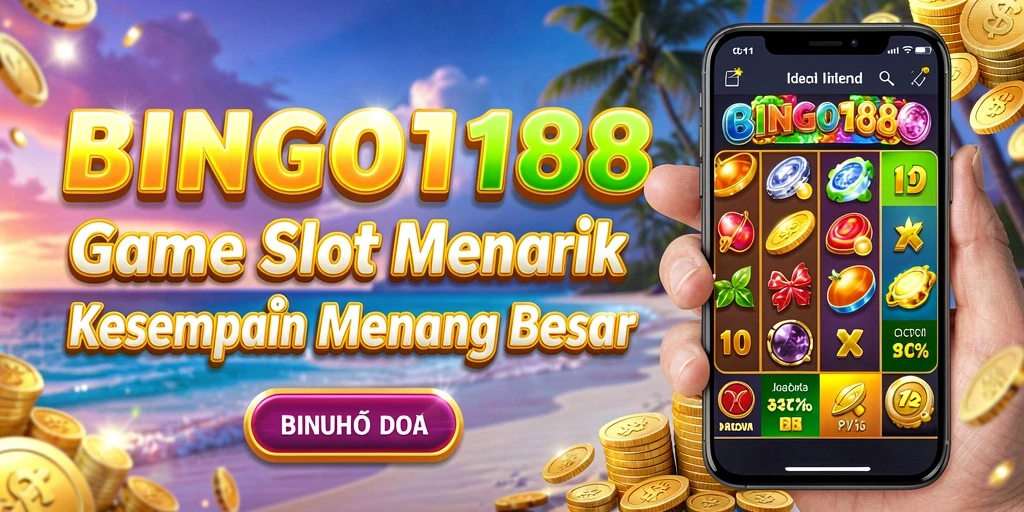 Tampilan gameplay Slot BINGO188 yang penuh warna dan menarik.