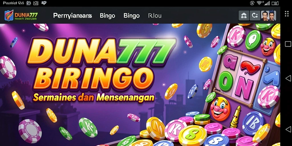 Tampilan permainan Bingo yang seru dan interaktif di DUNIA777.