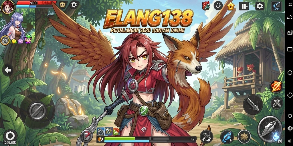 Tampilan aksi seru dalam game ELANG138 yang penuh warna.