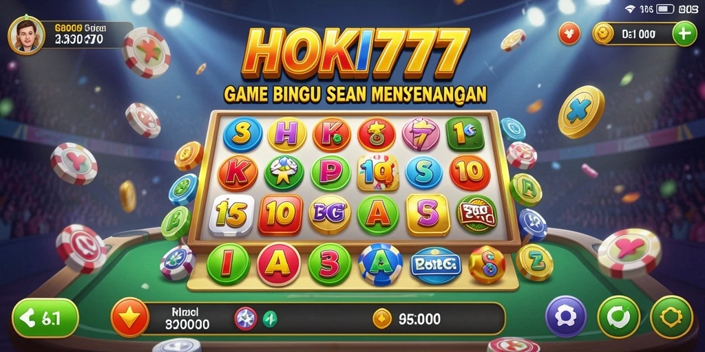 Tampilan gameplay seru HOKI777 dalam permainan Bingo.