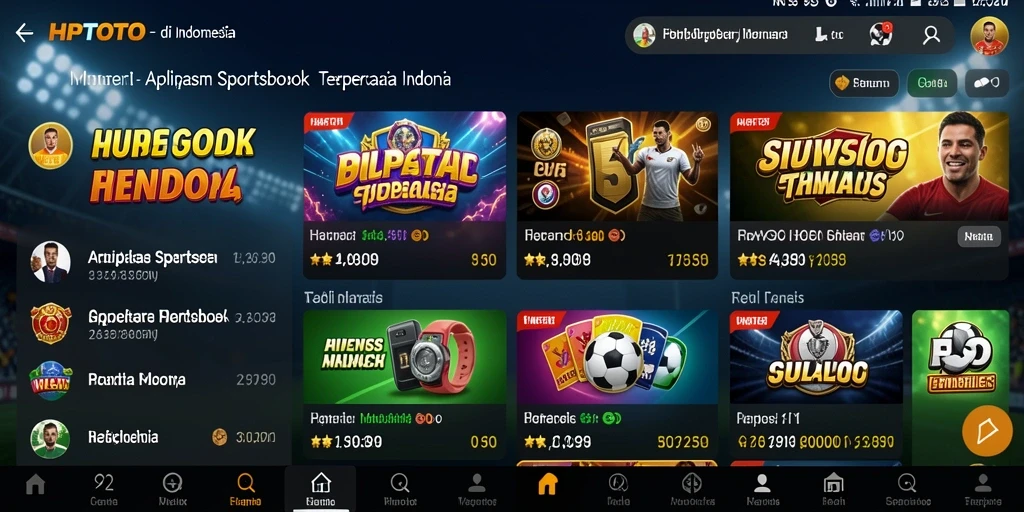 Tampilan utama HPTOTO yang menarik dengan fitur taruhan olahraga.