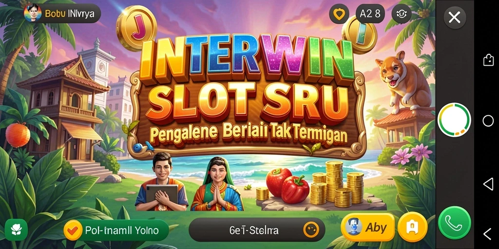 Tampilan gameplay INTERWIN dengan grafis slot yang menarik.