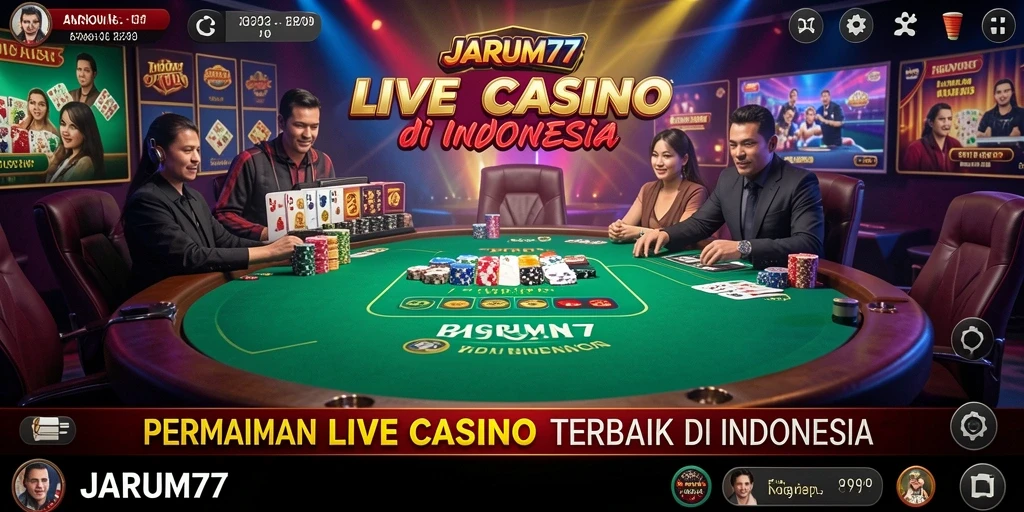 Tampilan gameplay Live Casino yang menarik di JARUM77.