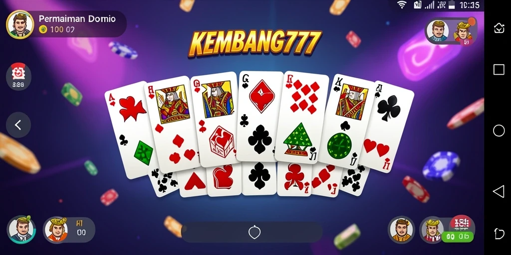 Screenshot utama KEMBANG777 menampilkan permainan Domino yang seru.