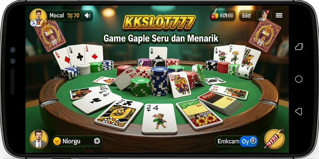 Gameplay seru KKSLOT777 dalam permainan Gaple yang menarik.