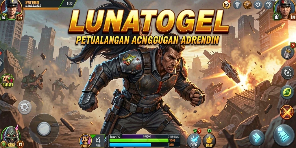 Tampilan gameplay menegangkan dari LUNATOGEL dengan aksi cepat.
