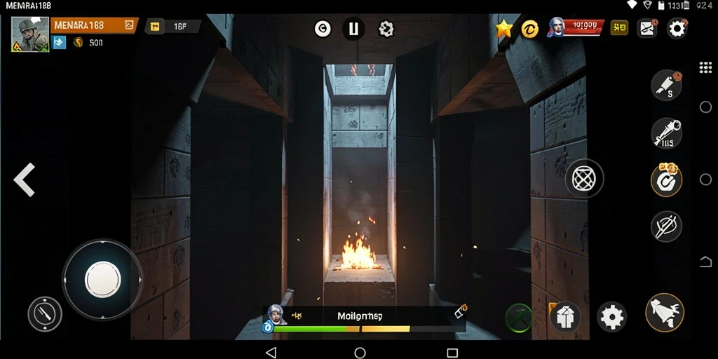 Tampilan gameplay menakutkan di dalam menara angker.