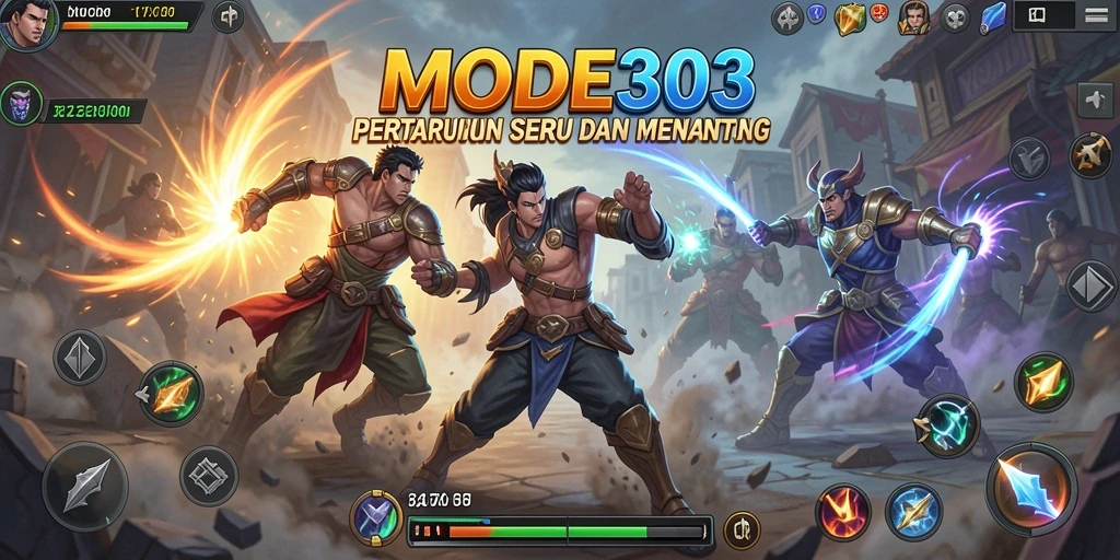 Tampilan gameplay seru dengan pertarungan mendebarkan.