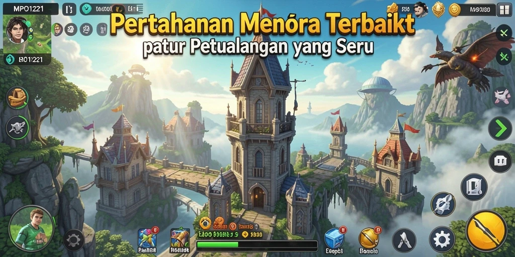Gameplay mendebarkan dalam pengaturan menara pertahanan yang intens.
