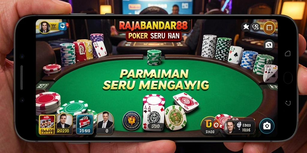 Tampilan gameplay menarik di RAJABANDAR88 permainan Poker.